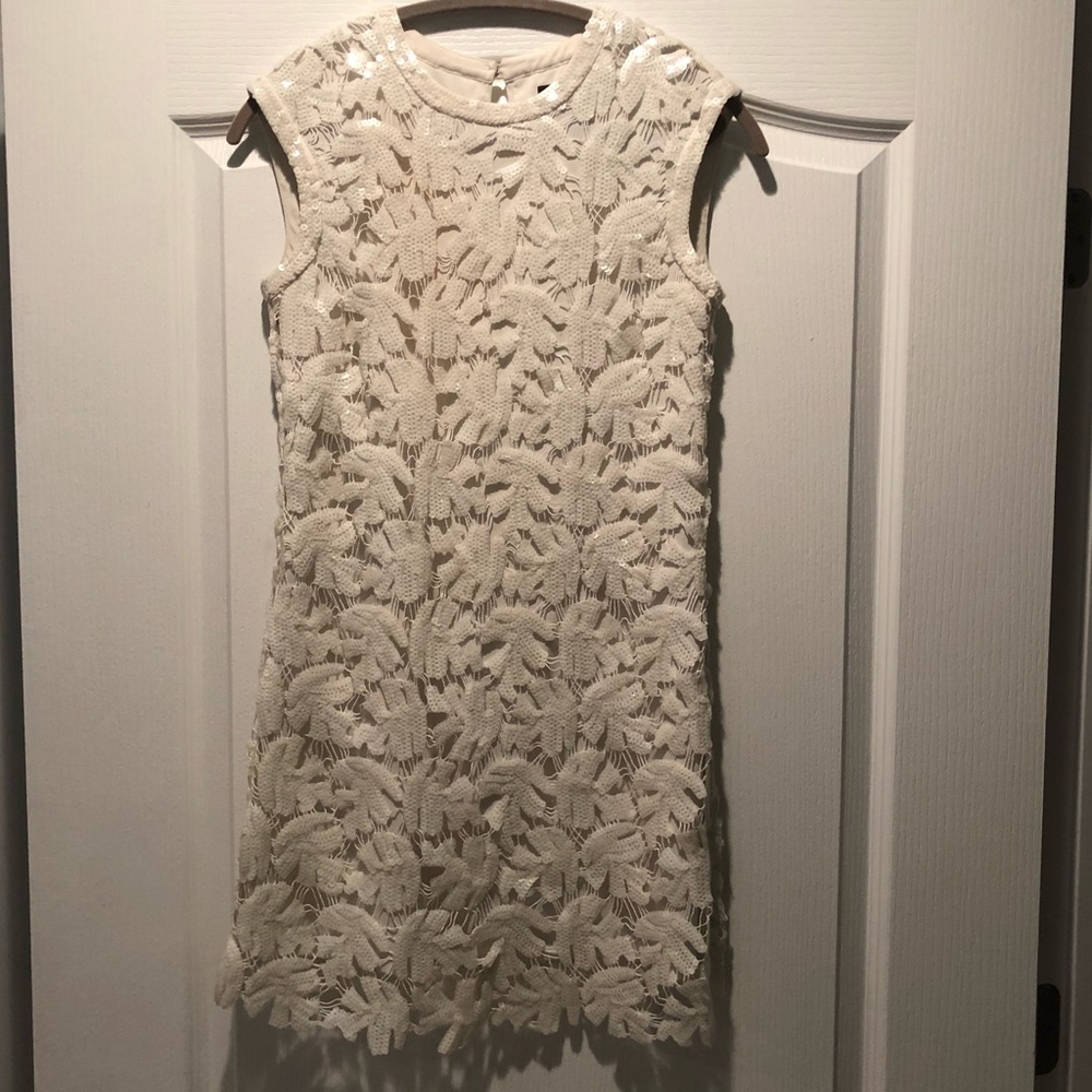 White sequin dress